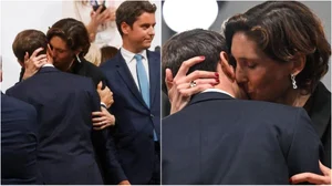 X/@royalblogg : The viral image of Macron in an embrace with French sports minister | 